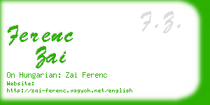 ferenc zai business card